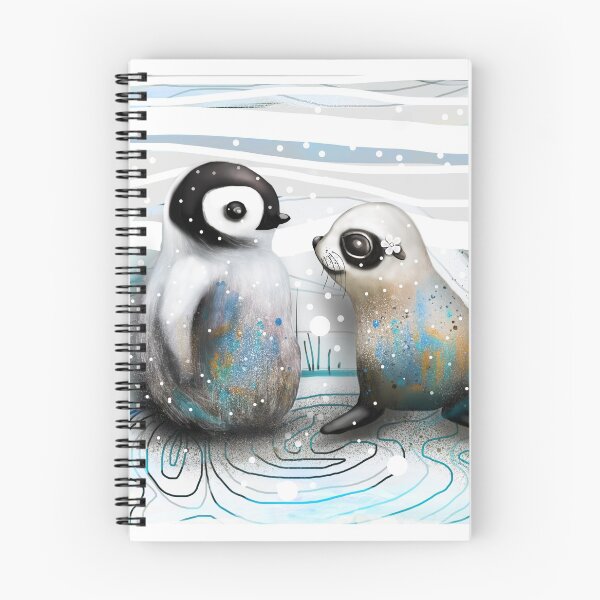 Item preview, Penguin Chick and Baby Seal Whimsical Winter Friends designed and sold by Karin Taylor.