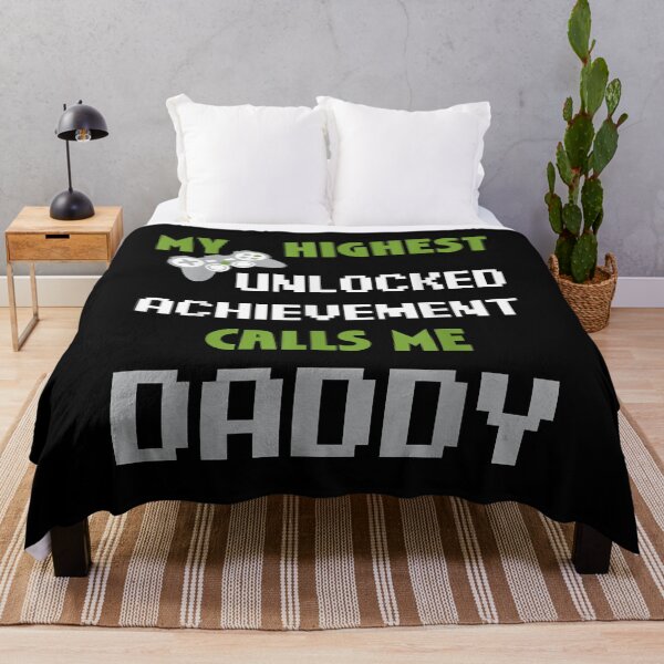 Item preview, My Highest Unlucked Achievement Calls Me Daddy Nerdy Funny Fathers Day Gamer Dad Video Gaming Apparel designed and sold by BernardMurray.