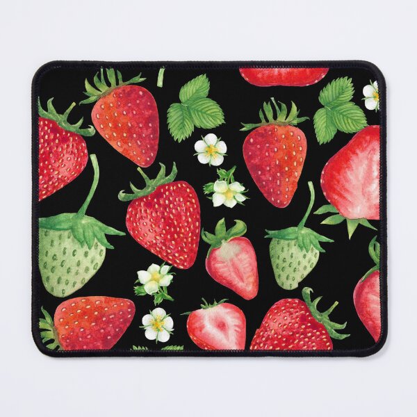 Item preview, Watercolor Red and Pink Strawberries Illustration Pattern designed and sold by DarlaDesigns.