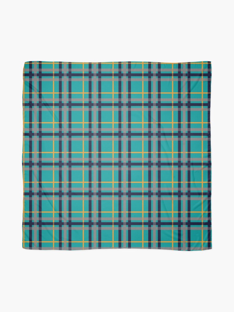 Alternate view of Blue and Orange Plaid Scarf