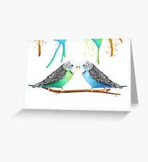 Budgie Love Greeting Card