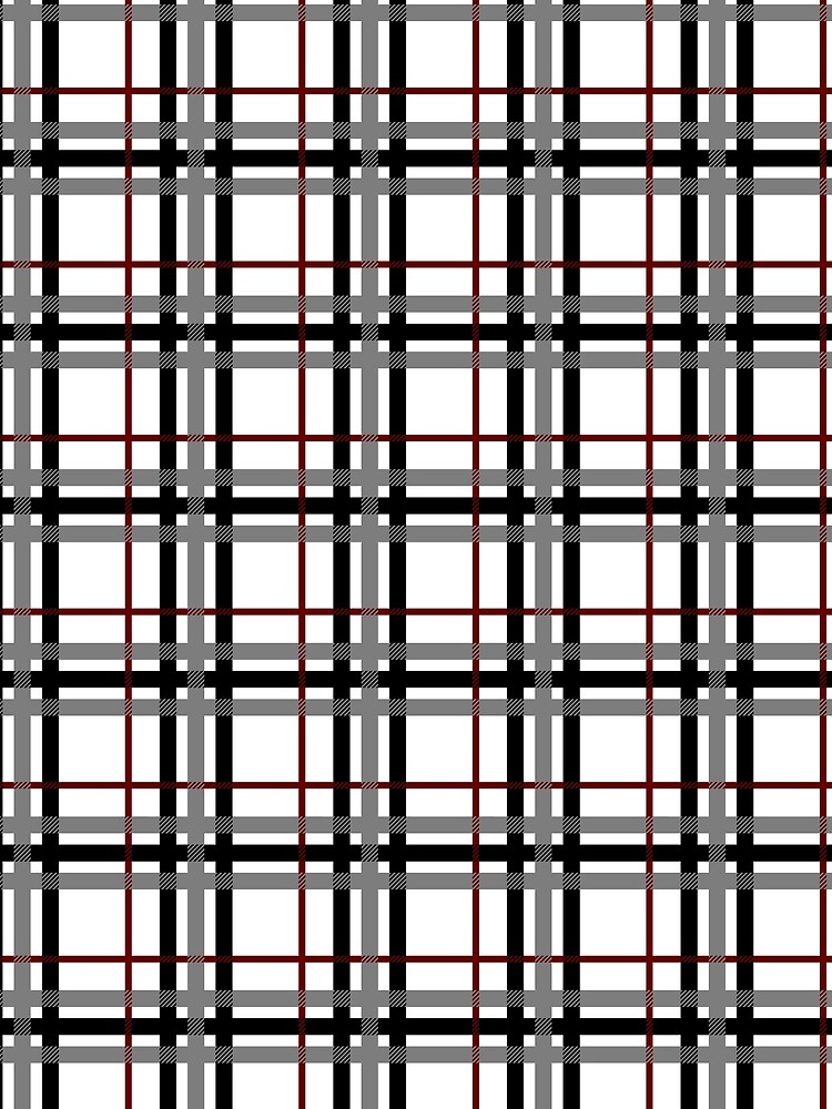 Black White and Red Plaid by ValerieDesigns