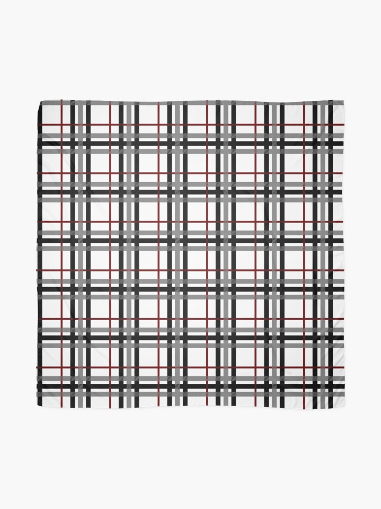 Alternate view of Black White and Red Plaid Scarf