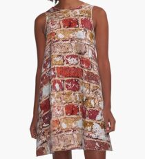 Wall Of Old Red Brick A-Linien Kleid
