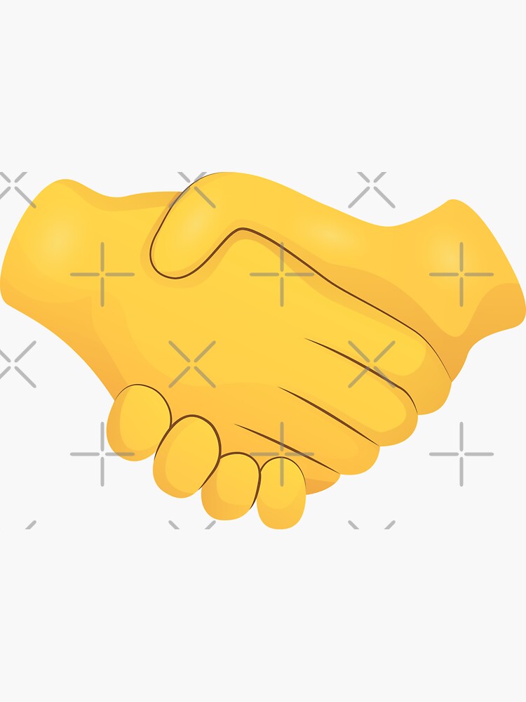 "Handshake Emoji" Sticker for Sale by emoticonworld Redbubble
