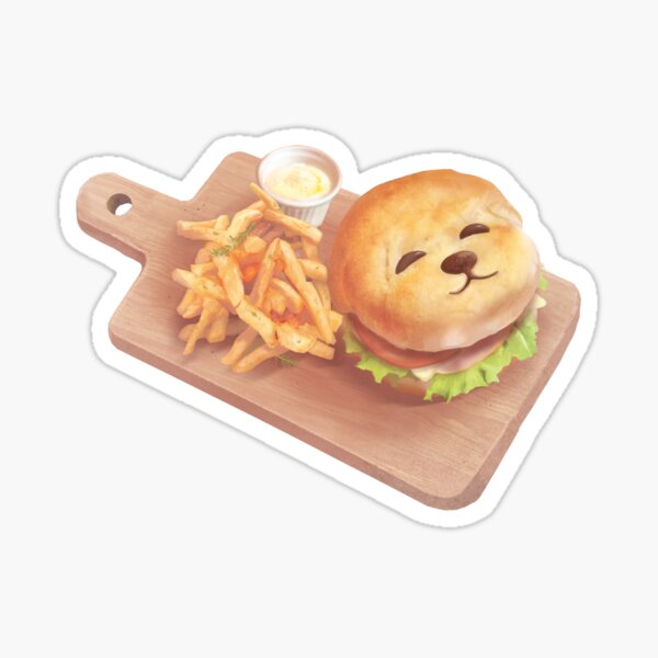 Smile Dog Burger Sticker