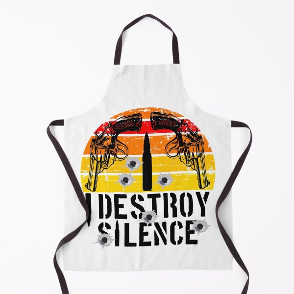 Item preview, I destroy silence guns sunset retro funny retro guns lover shirt designed and sold by cizito.