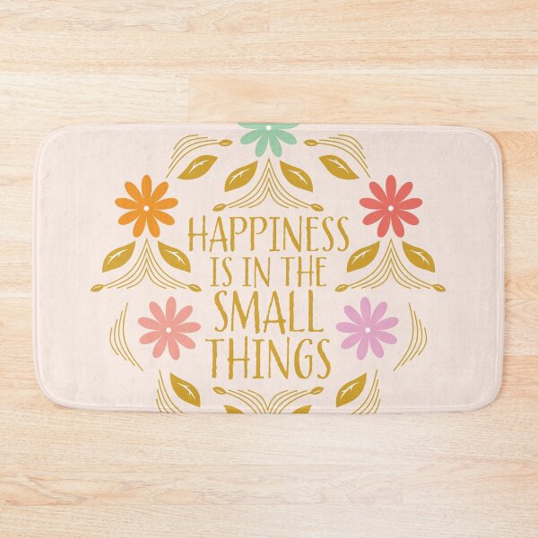 Item preview, Happiness is in the small things illustrated quote designed and sold by EliveraDesigns.