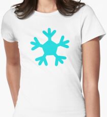 Blue snowflake Women's Fitted T-Shirt