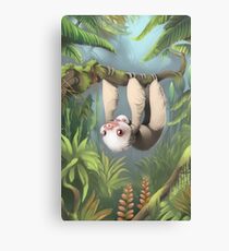 Sloth with Baby Canvas Print
