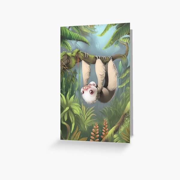 Sloth with Baby Greeting Card