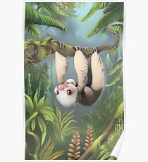 Sloth with Baby Poster