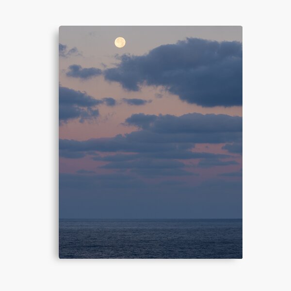 Okinoerabu, full moon set at dawn Canvas Print
