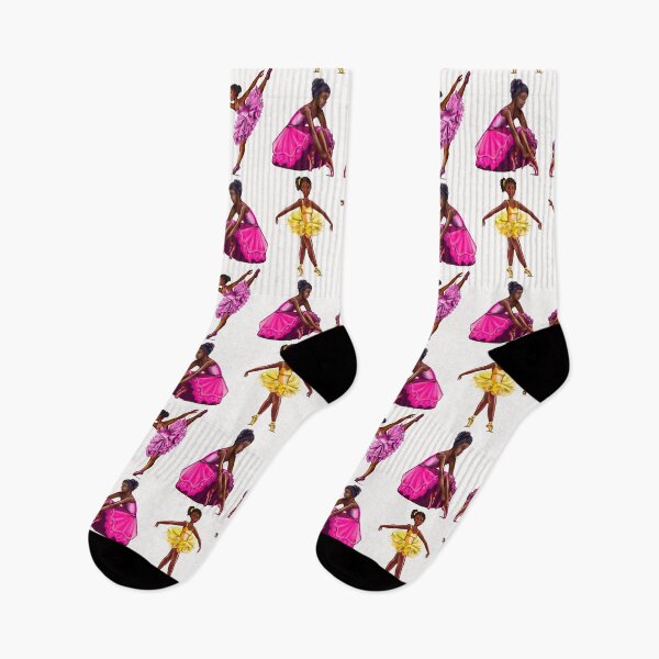 Item preview, Black ballerina girls with corn rows ballet dancing ! beautiful  black girl with Afro hair and dark brown skin wearing a pink tutu.Hair love ! designed and sold by Artonmytee.