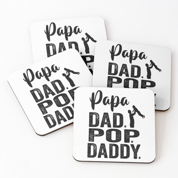 Item preview, Papa. Dad. Pop. Daddy. Funny sayings in black and white letters designed and sold by TJHstudio.