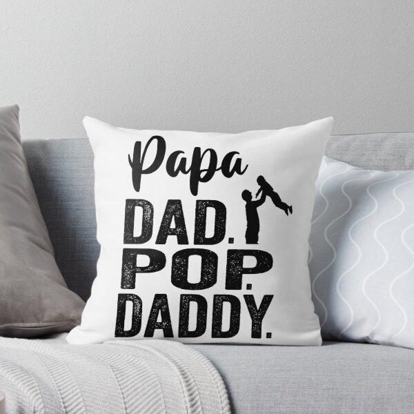 Item preview, Papa. Dad. Pop. Daddy. Funny sayings in black and white letters designed and sold by TJHstudio.