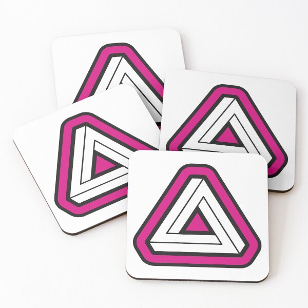 Item preview, Pink Impossible Triangle Optical Illusion designed and sold by iscaStudioArt.
