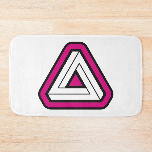 Item preview, Pink Impossible Triangle Optical Illusion designed and sold by iscaStudioArt.