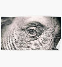 100 dollar eye Poster