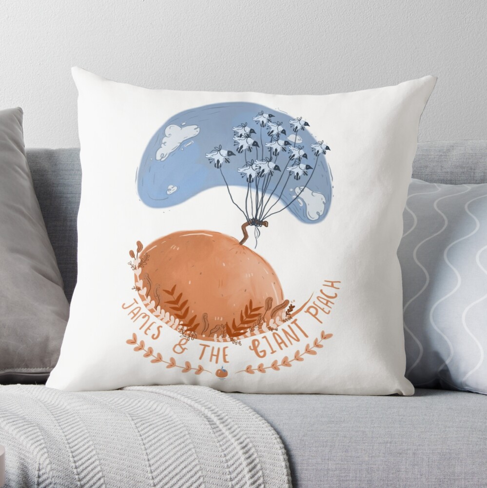 Trademark Fine Art James And The Giant Peach Decorative Throw Pillow, Throw  Pillows, Household