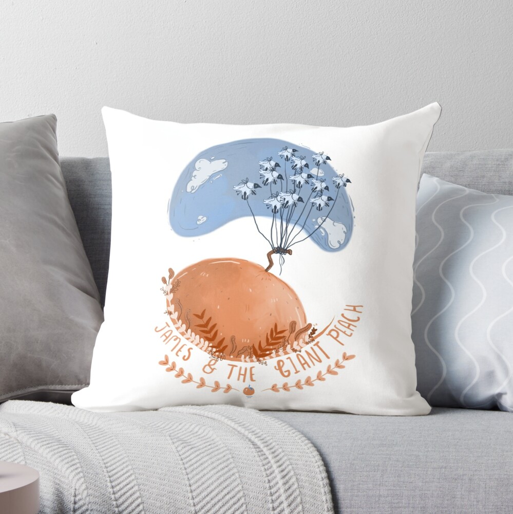 Trademark Fine Art James And The Giant Peach Decorative Throw Pillow, Throw  Pillows, Household