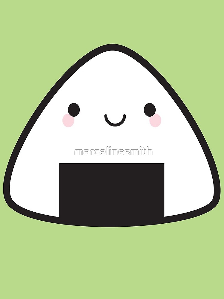 Thumbnail 3 of 3, Drawstring Bag, Kawaii Onigiri Rice Ball designed and sold by Marceline Smith.