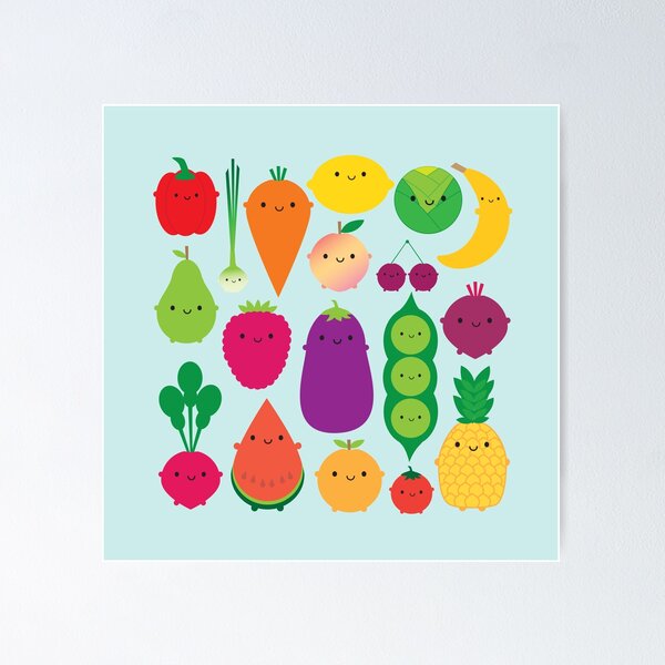 5 A Day Fruit & Vegetables Poster