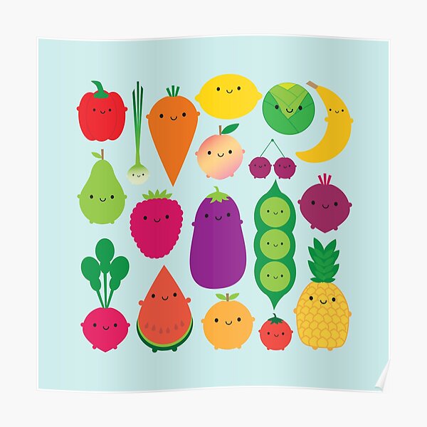 5 A Day Fruit & Vegetables Poster