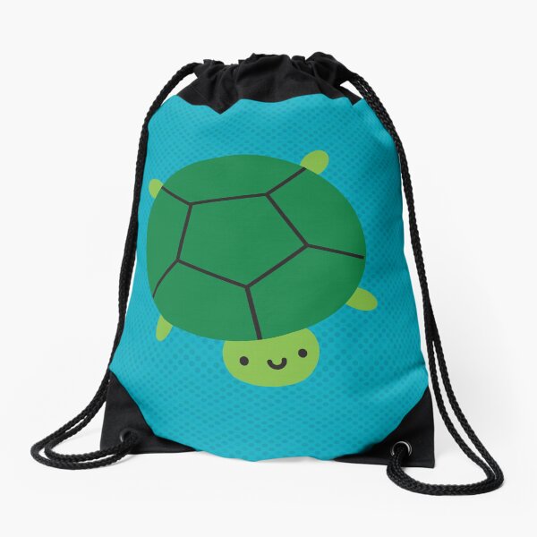 Happy Turtle Drawstring Bag