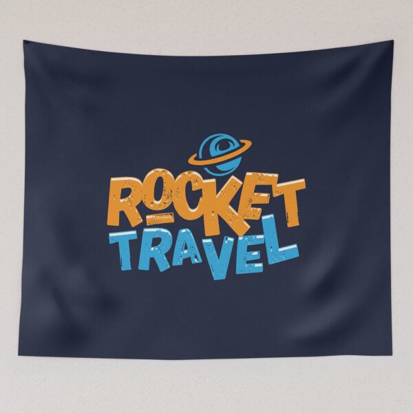 Item preview, Rocket Travel text cartoon designed and sold by FrancisUzoho.