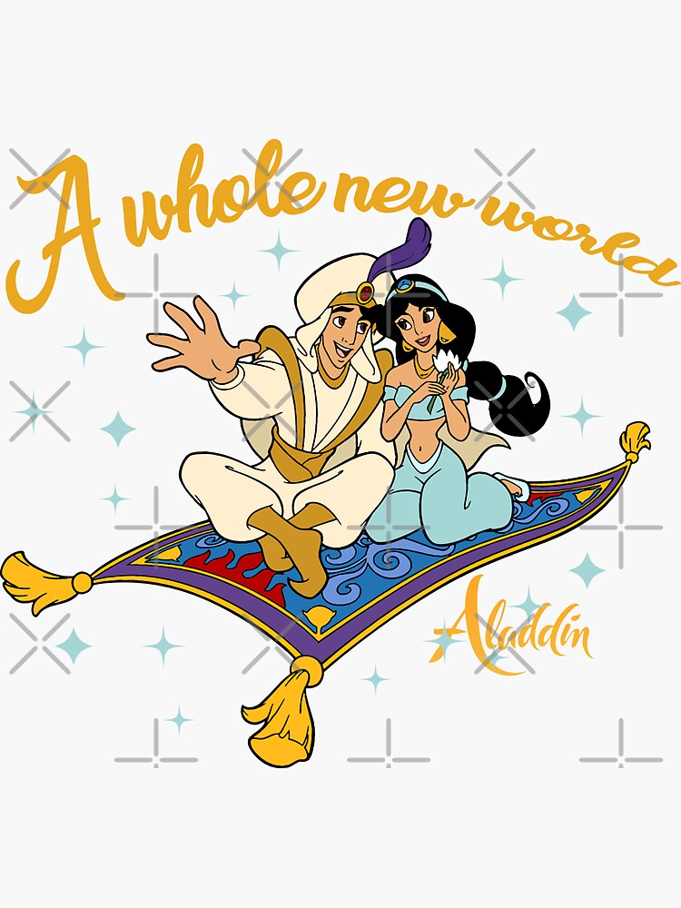 "A Whole New World - Arabian Aladin v6" Sticker by rubenwidjaja | Redbubble