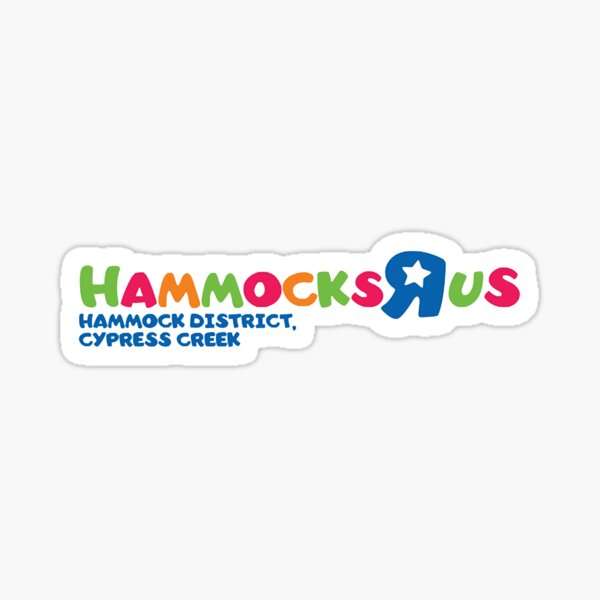 "Hammocks R Us Logo inspired by Hank Scorpio" Sticker by Toenrio8909