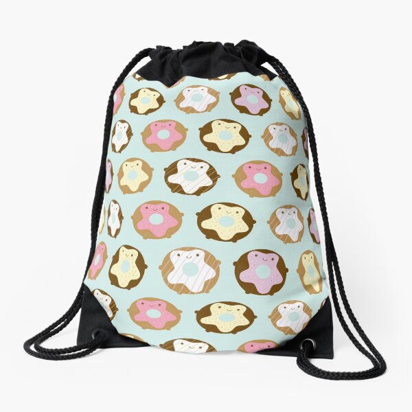 Kawaii Donuts Drawstring Bag