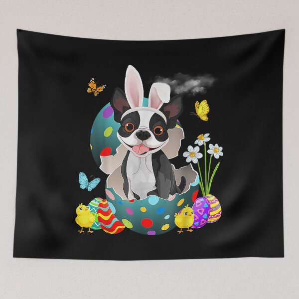 Item preview, Easter Eggs Boston Terrier Bunny Dog Gifts Dog Dad Dog Mom designed and sold by HardiKel.