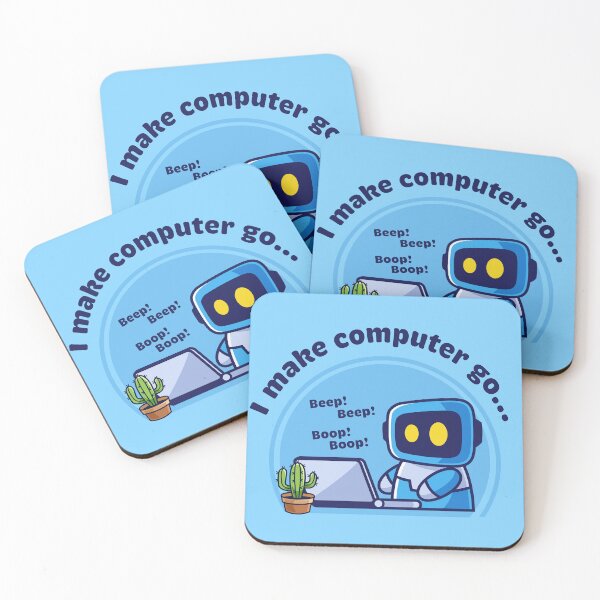 Item preview, I make computer go... beep! beep! boop! boop! cute robot designed and sold by Code  Monkeys.