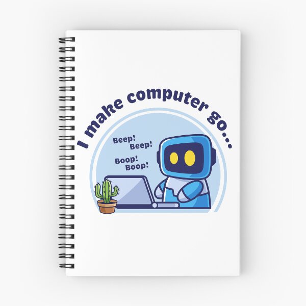 Item preview, I make computer go... beep! beep! boop! boop! cute robot designed and sold by Code  Monkeys.