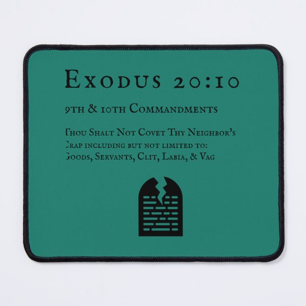 Item preview, Bible 4 Exodus 2010 Commandments, Wife_s Vagina - Black designed and sold by QuynhTrangBeo.
