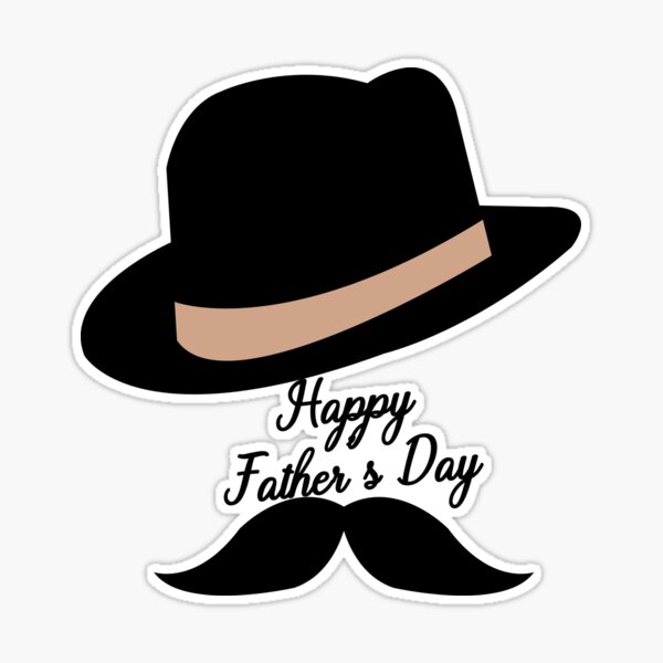 Happy Father's Day White Hat Sticker for Sale by fatimah2002