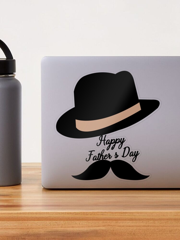 Happy Father's Day White Hat Sticker for Sale by fatimah2002
