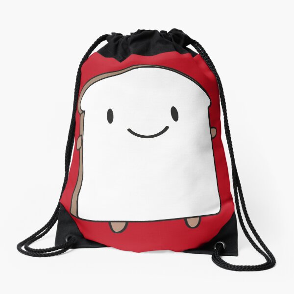 Happy Bread Slice Drawstring Bag