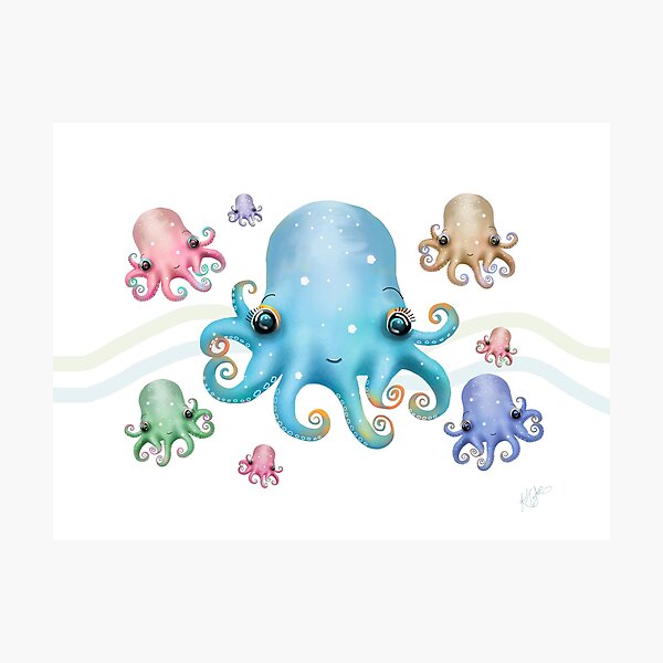 Rainbow Octopus Photographic Print