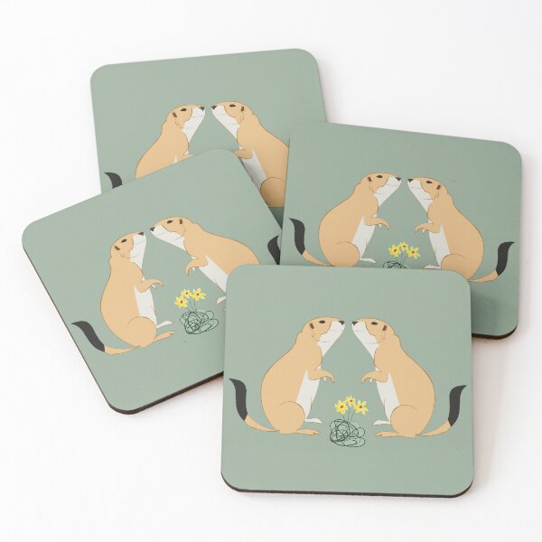 Item preview, perritos de la pradera enamorados designed and sold by belettelepink.
