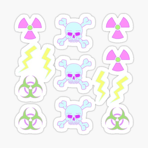 Kawaii Danger Symbols Sticker