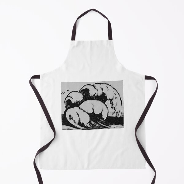 Item preview, Ocean wave, edited drawing, black and white designed and sold by MariDaniArt.