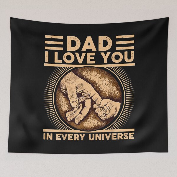 Item preview, Dad I-Love-You In Every Universe Father's Day Sweet Quote T-Shirt designed and sold by Blue-Rechard.