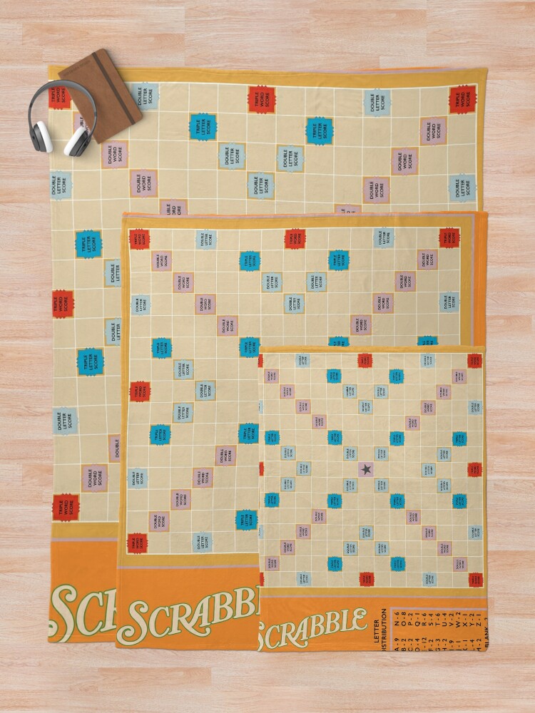 Alternate view of Scrabble Throw Blanket
