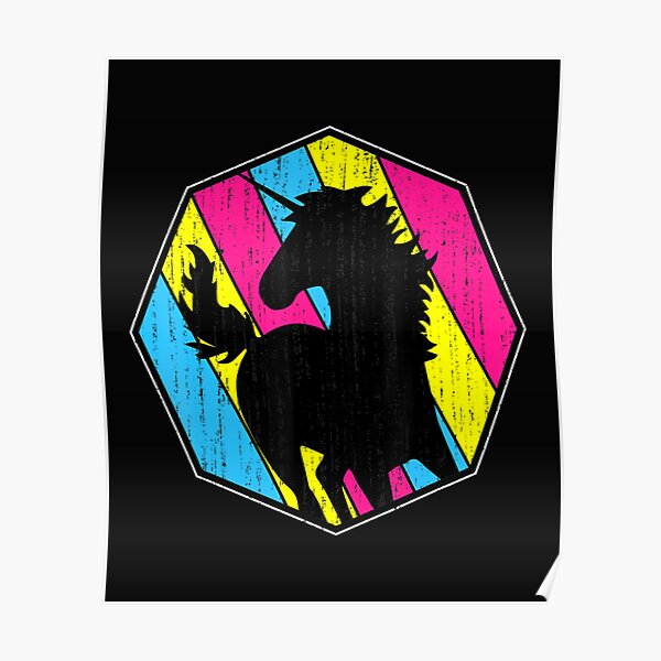 Lgbt Unicorn Pansexuality Pride Flag Lgbt Equality Pansexual Poster