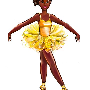 Ballet black ballerina dancing yellow tutu corn rows natural Afro hair -  brown skin ballerina  Socks for Sale by Artonmytee