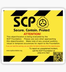 SCP Yellow Sign Sticker