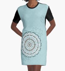 Lotus Weave Graphic T-Shirt Dress